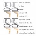 4-piece Carburetor Repair Carb Kits Replacement For Honda Cb350f 1972 1973 1974