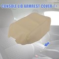 Car Center Console Lid Armrest Seat Box Cover Protector Replacement Microfiber Leather For Nissan Maxima 2009-2014 Beige