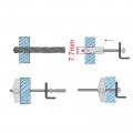 Uxcell 15pcs Spring Toggle Bolt Anchors 1 8 X3 Butterfly Male Thread Loaded Hollow Wall Round Head