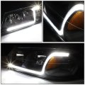 Auto Dynasty Led Drl Black Housing Amber Corner Headlight Lamps Tool Kit For Chevy Impala 00-05 