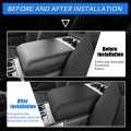Xyhgm Car Center Console Armrest Cover For F150 2021 2022 2023 Leather Anti-scratch Central Box Lid Protector Cushion Saver