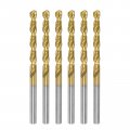 Uxcell High Speed Steel Straight Shank Twist Drill Bit Fully Ground Titanium Coated 4 1mm Diameter 34mm Total Length 12mm 6 Pcs