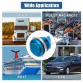 Uxcell 16 Mm Car Waterproof Push Button Switch Metal Round Start Spst 1no Ac 250v Blue