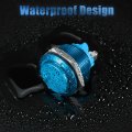 Uxcell 16 Mm Car Waterproof Push Button Switch Metal Round Start Spst 1no Ac 250v Blue