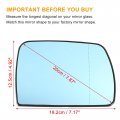 Uxcell Car Right Passenger Side Mirror Glass Replacement W Backing Plate For Bmw X5 2000-2006 Land Rover Range 2003-2004 No