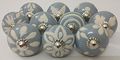Zoyas 10 Mixed Grey Shabby Chic Ceramic Cupboard Knobs Drawer Pull Kitchen K-203a 