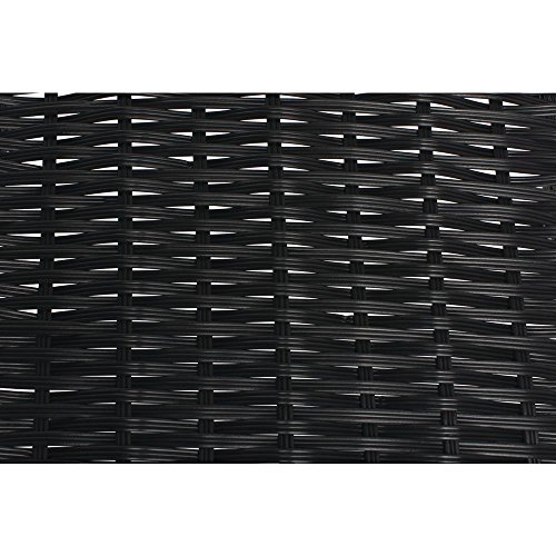 Wicker Look Tapered Storage Basket Rectangular Black- 1 2 L X 30 D To 8 H