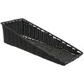Wicker Look Tapered Storage Basket Rectangular Black- 1 2 L X 30 D To 8 H 