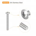 Uxcell M4x40mm Oval Head Phillips Machine Screws 50pcs 304 Stainless Steel Slightly Raised Countersunk
