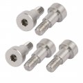 Uxcell 304 Stainless Steel Hex Socket Shoulder Bolt 10mm Dia 12mm Length M8 Thread 5pcs