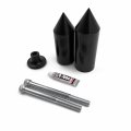 Motorcycle Aluminum Black Spike Frame Slider Crash Protector For 03-04 Kawasak Zx6r Zx6rr P N Mt290-027-bk 