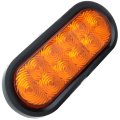 2x 6 In 10 Led Oval Trailer Tail Lights Amber Clearance Side Marker Waterproof Universal Mount For Truck Rv Bus And Heavy Duty 