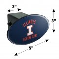 University Of Illinois Official Logo Oval Tow Trailer Hitch Cover Plug Insert