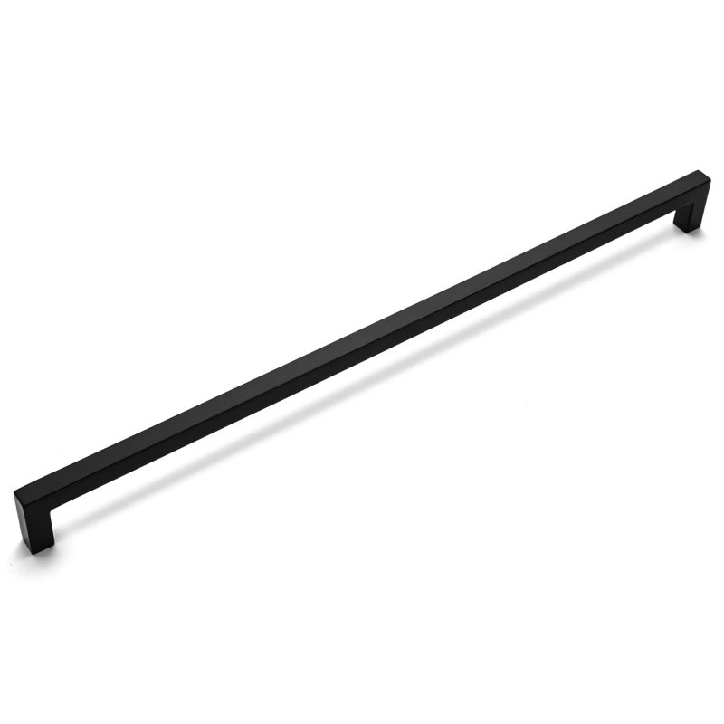 Cosmasa 14777-320fb Flat Black Modern Cabinet Hardware Handle Pull 12-5 8 Inch 320mm Hole Centers