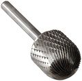 Drill America Dul Series Solid Carbide Bur Double Cut Sc9 Cylindrical Radius End 1 4 Shank Head Diameter Cutting Length Pack Of 