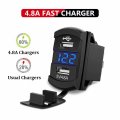 Rugged Tuff 5 Gang Rocker Switch Panel Flush Mount Toggle On Off Buttons Dual Usb Voltmeter Ip65 Waterproof 12v 24v Dc Switches