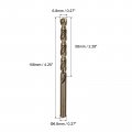 Uxcell 4pcs 6 8mm Drilling Dia Straight Shank High-speed Steel Cobalt Metric Twist Drill Bit Rotary Tool
