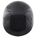 Hustler Dot Ht-1 Ride Hard Dark Gray Glossy Skull Cap Helmet Small Medium 