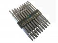 10-piece Double Ended Screwdriver Bit Set Star Phillips And Flat Bits
