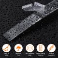 Uxcell Wall Trim Molding Stainless Steel Peel And Stick Mirror-like Finish For Ceiling Mirror Frame 16 4ft X 0 4ini Black