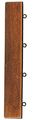 Bare Decor Ez-floor Loop Ends Side Trim Piece Interlocking Flooring In Solid Teak Wood Set Of 8 