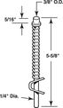 Prime-line Products N 6730 Bi-fold Door Bottom Pivot Rod 5-13 16-inch