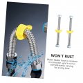 Generic 4 Pcs Bellows Flexible Water Heater Connectors Corrugated Hose 1 2 Inch Pipe Moonshine Faucet Connector Component