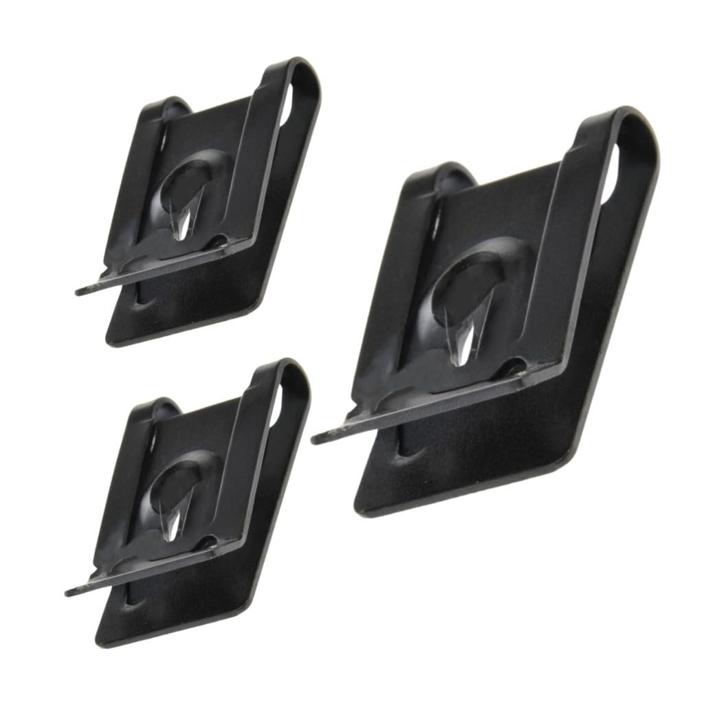 Clip Nuts For Cadillac Eldorado 1990 1991 Steel Black U Type Rectangular Open End 3 Pieces 15650655 381818s2