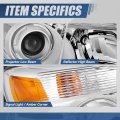 Passenger Right Headlight Assembly For 2010-2015 Chevrolet Equinox Ltz Chrome Housing Clear Lens Amber Reflector Gm2503352