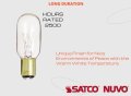 Satco S3906 130 Volt 15 Watt T7 Incandescent Light Bulb Clear 2700k Warm White 95 Lumens Ba15d Dc Bay Base Home Under Cabinet