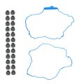 Engine Valve Cover Gasket Set Replacement For Chevy Equinox 3 6l 2008-2009 Cadillac Cts 3 2004-2009 12641261 12595106 