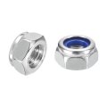 35pcs M10x1 5mm Nylon Insert Hex Lock Nuts 304 Stainless Steel Self-locking Stop Nut For Industrial Construction Fasteners 