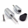 Httmt- Chrome Frame Sliders Crash Protectors Compatible With 2007-2008 Kawasak Ninja Zx6r Zx6 R P N Mt219-033a