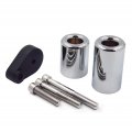 Httmt- Chrome Frame Sliders Crash Protectors Compatible With 2007-2008 Kawasak Ninja Zx6r Zx6 R P N Mt219-033a