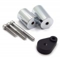 Httmt- Chrome Frame Sliders Crash Protectors Compatible With 2007-2008 Kawasak Ninja Zx6r Zx6 R P N Mt219-033a