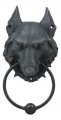 Wolf Moonlit Gargoyle Door Knocker Metal Ring Ball Sculpture 