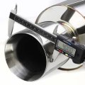 4 Inches Rolled Muffler Tip Catback Exhaust System Compatible With Acura Integra Rs Gs Ls 4-door Sedan 1994-2001 Stainless