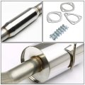 4 Inches Rolled Muffler Tip Catback Exhaust System Compatible With Acura Integra Rs Gs Ls 4-door Sedan 1994-2001 Stainless