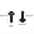 20pcs M5 5mm Motorcycle Windscreen Screws Fairing Bolt Windshield Mounting Nuts Installation Black