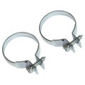 1964 To 1977 Gm Correct Tail Pipe Hanger Clamp 2 25 In Single Bolt Silver Zinc 2pc Inl11004 