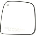 Dodge Durango 2011 2018 Mirror Glass Passenger Side Heated Convex With Backing Plate Replacement For 68082636ab