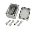 Ip65 Waterproof Electrical Junction Box With Connector Gland Plastic Project Enclosure Case For Outdoor Diy Electronics Grey 3 