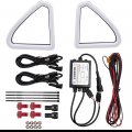 Njsbyl Front Grille Drl Led Running Lights For 2015 2016 2017 F0rd Mvstang Hood Bumper White Mount Accent Daytime Assembly Oem
