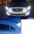 Njsbyl Front Grille Drl Led Running Lights For 2015 2016 2017 F0rd Mvstang Hood Bumper White Mount Accent Daytime Assembly Oem