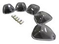 Cab Roof Light 5 Piece Pc Covers In Clear Transparent Crl 264142cl Super White Led Bulbs For 99 -12 Ford F0 F350 F450 F550 F650