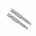 Uxcell 2 Pcs H4 4mm Ball End Screwdriver Bits Steel Magnetic 2 Inch Long Drill Bit With 1 4 Hex Shank