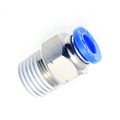 Mettleair Mtc 1 4-n02 Push To Connect Straight Male Fitting Od 4 Npt Thread Pack Of 10 