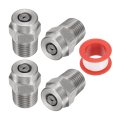 4pcs Pressure Washer Tip 1 4 Male Npt Threaded Spray Nozzles Stainless Steel For Water Gun Broom And Undercarriage Cleaner 40 