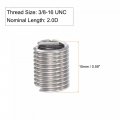Uxcell Wire Thread Inserts 3 8-16 Unc 2 0d 304 Stainless Steel Helical Type Coiled Screw Repair Threaded Sleeve Sheath 10pcs