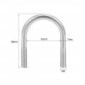 Uxcell U-bolts 4pcs 1 65 42mm Inner Width 69mm Length M8 304 Stainless Steel U-bolt Fastener For Pipe Dia